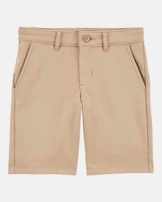 Kid Ponte Knit Uniform Pants - Khaki