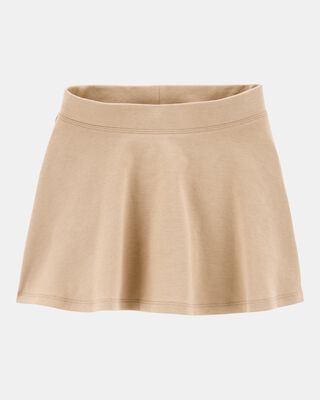 Toddler Girl Ponte Knit Uniform Skort - Khaki