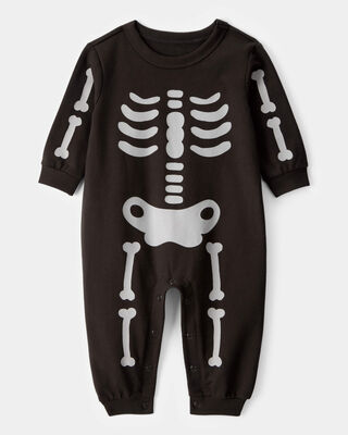 Baby Skeleton Long-Sleeve Jumpsuit - Black