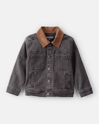 Toddler Boy Denim Utility Barn Jacket - Black