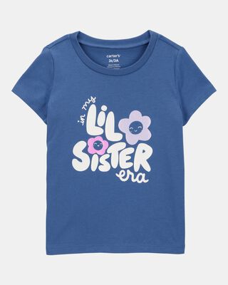 Toddler Girl Lil' Sister Short-Sleeve Graphic Tee - Blue