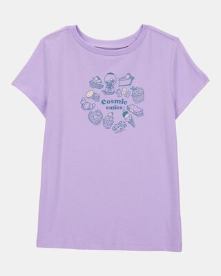 Kid Cosmic Cuties Short-Sleeve Graphic Tee - Purple