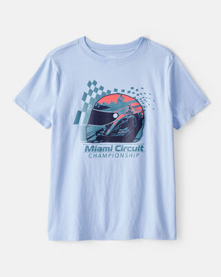 Boys Miami Circuit Short-Sleeve Graphic Tee - Blue