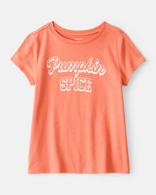 Kid Pumpkin Spice Short-Sleeve Graphic Tee - Orange