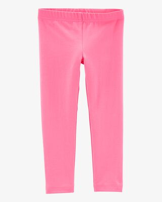 Toddler Girl Cotton Stretch Leggings - Pink