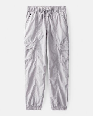Girls Woven Joggers - Gray