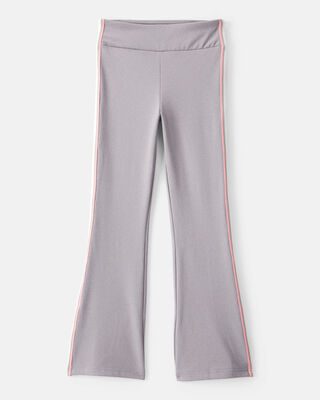 Girls Knit Flare Active Pants - Grey