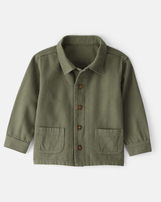 Toddler Boy Herringbone Long-Sleeve Fashion Jacket - Olive