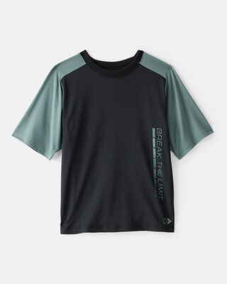 Boys Active Short-Sleeve Graphic Tee - Black