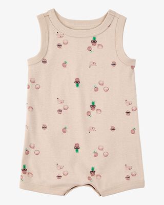 Baby Boy Coconut Print Cotton Romper