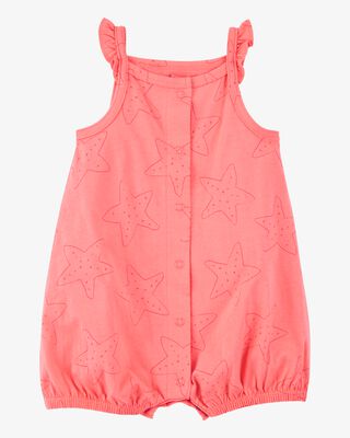 Baby Starfish Snap-Up Cotton Romper
