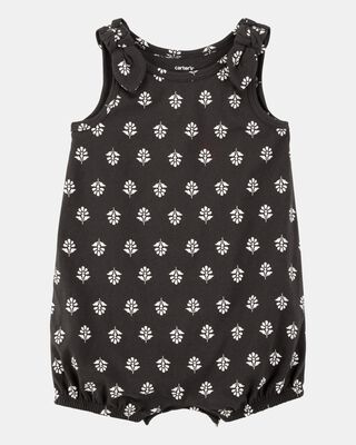 Baby Floral Print Cotton Romper
