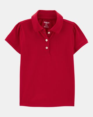 Toddler Pique Uniform Polo Shirt - Red