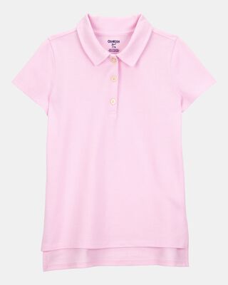 Kid Pique Uniform Polo Shirt - Pink