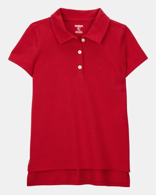 Kid Pique Uniform Polo Shirt - Red