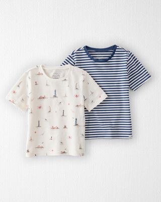 Toddler 2-Pack Organic Cotton Coastal Knit Tees