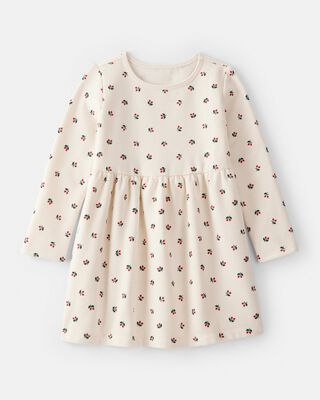 Toddler Girl DayDream Fleece Holly Knit Dress - Cream