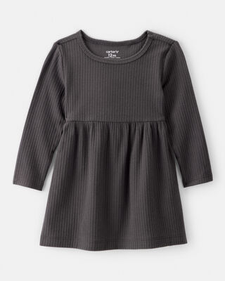 Baby Girl Long-Sleeve Dress - Black