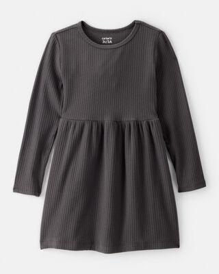 Toddler Girl Long-Sleeve Dress - Black
