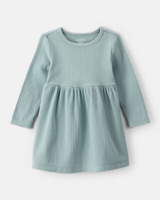Baby Girl Long-Sleeve Dress - Green