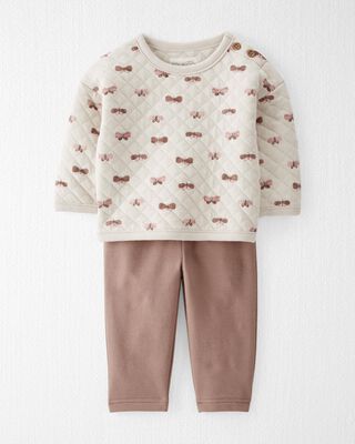 Baby 2-Piece Organic Cotton Butterfly Top and Pant Set