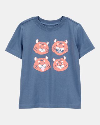 Toddler Tiger Short-Sleeve Graphic Tee - Blue