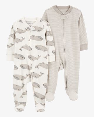 Baby 2-Pack 2-Way Zip Sleep & Play Pajamas