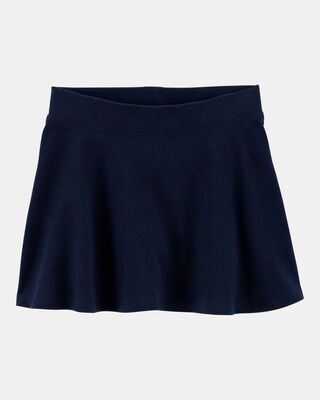 Toddler Girl Ponte Knit Uniform Skort - Navy