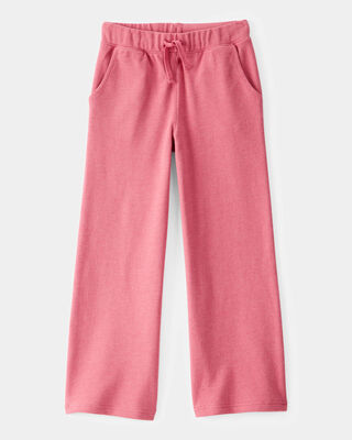 Kid French Terry Drawstring Pants - Pink