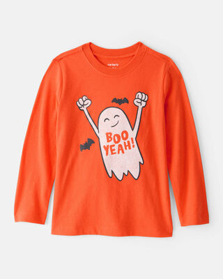 Toddler Boy Boo Yeah Long-Sleeve Graphic Tee - Orange