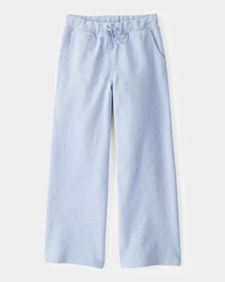 Kid French Terry Drawstring Pants - Blue
