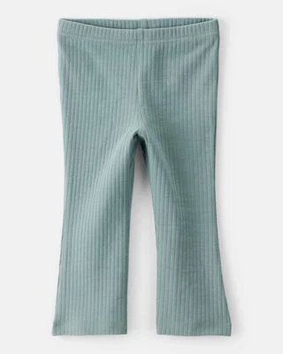 Baby Girl Cotton Flare Leggings - Green