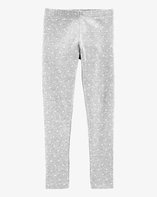 Kid Cotton Polka Dot Stretch Leggings