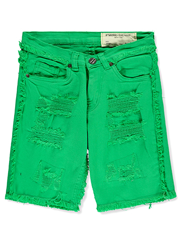 Fringe Rip Denim Shorts