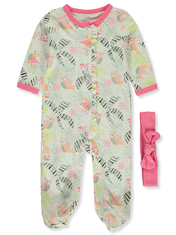 2-Piece Tropical Palm Bodysuit Set