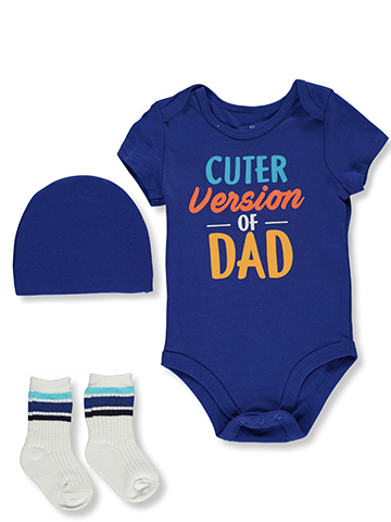 3-Piece Socks Cap Bodysuit Set